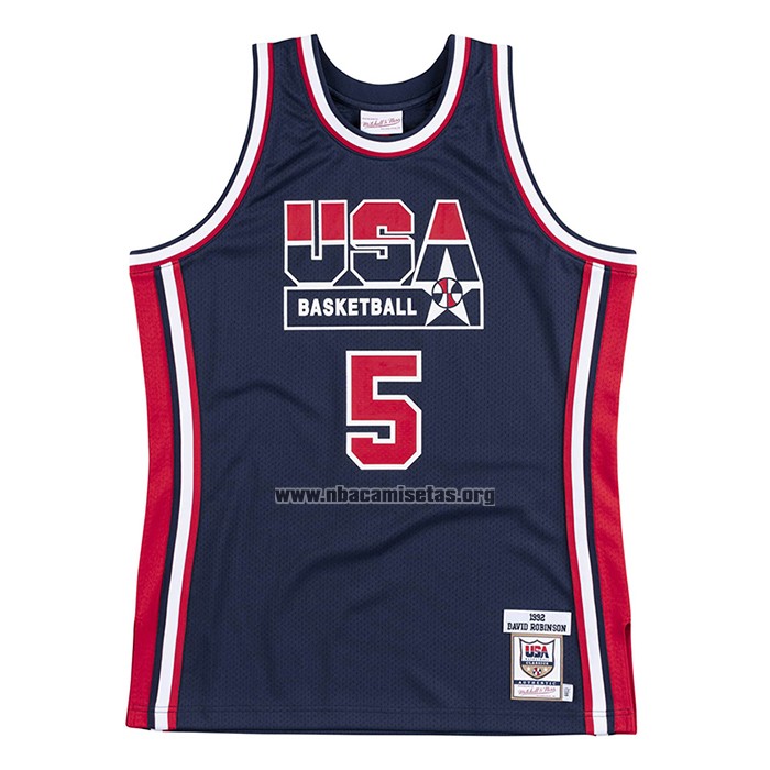 Camiseta USA 1992 David Robinson NO 5 Negro